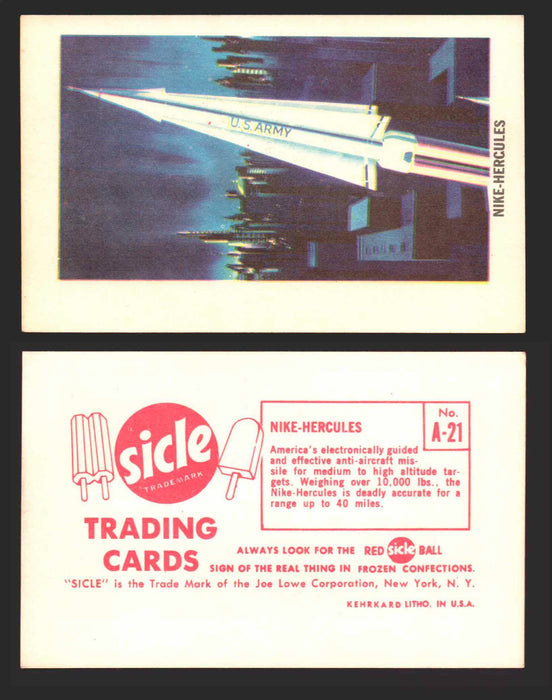 1959 Sicle Airplanes Joe Lowe Corp Vintage Trading Card You Pick Singles #1-#76 A-21	Nike-Hercules  - TvMovieCards.com