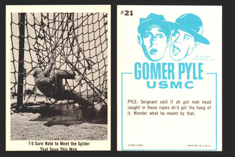 1965 Gomer Pyle Vintage Trading Cards You Pick Singles #1-66 Fleer 21   I'd sure hate to meet the spider that spun this we  - TvMovieCards.com