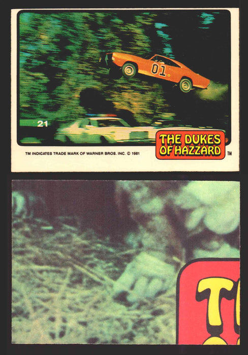 1981 Dukes of Hazzard Sticker Trading Cards You Pick Singles #1-#66 Donruss 21   The General Lee Flying through the Air  - TvMovieCards.com