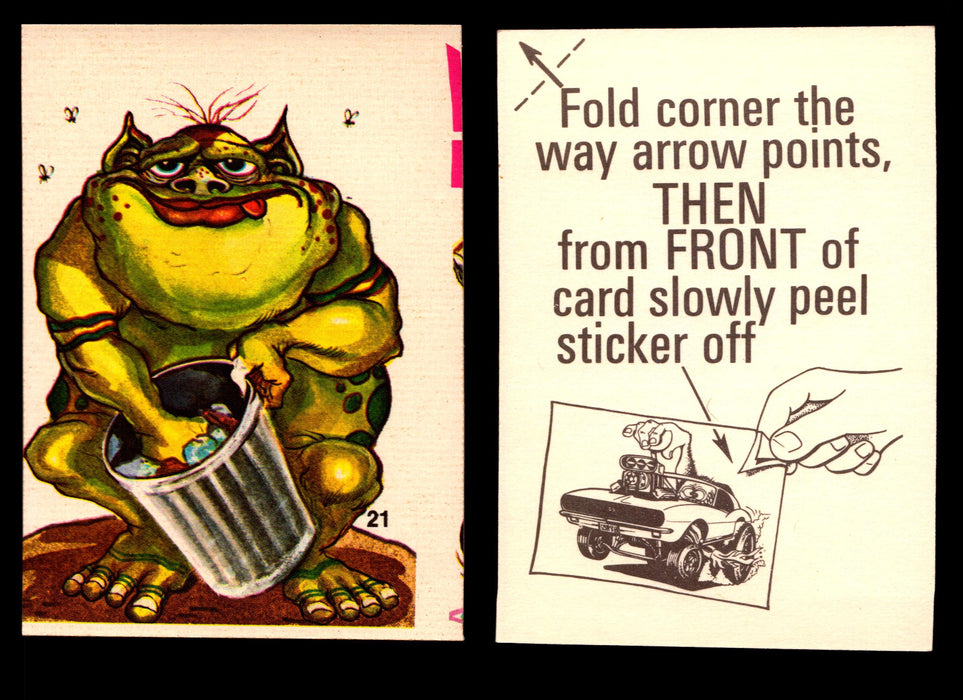Fabulous Odd Rods Vintage Sticker Cards 1973 #1-#66 You Pick Singles #21 Garbage Eater  - TvMovieCards.com