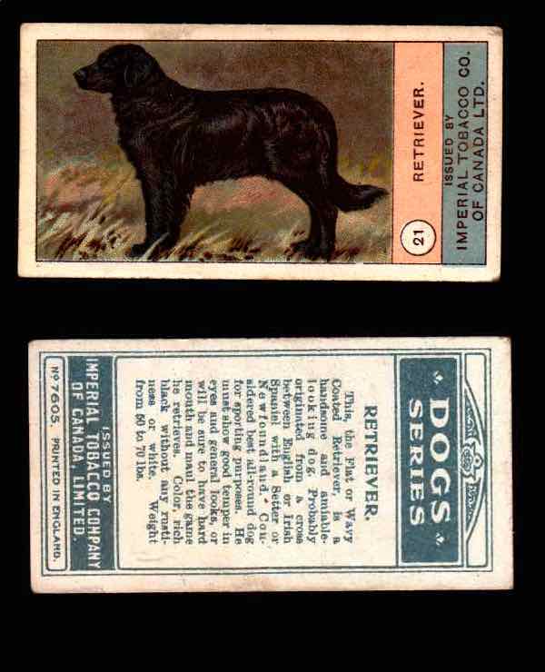1924 Dogs Series Imperial Tobacco Vintage Trading Cards U Pick Singles #1-24 #21 Retriever  - TvMovieCards.com