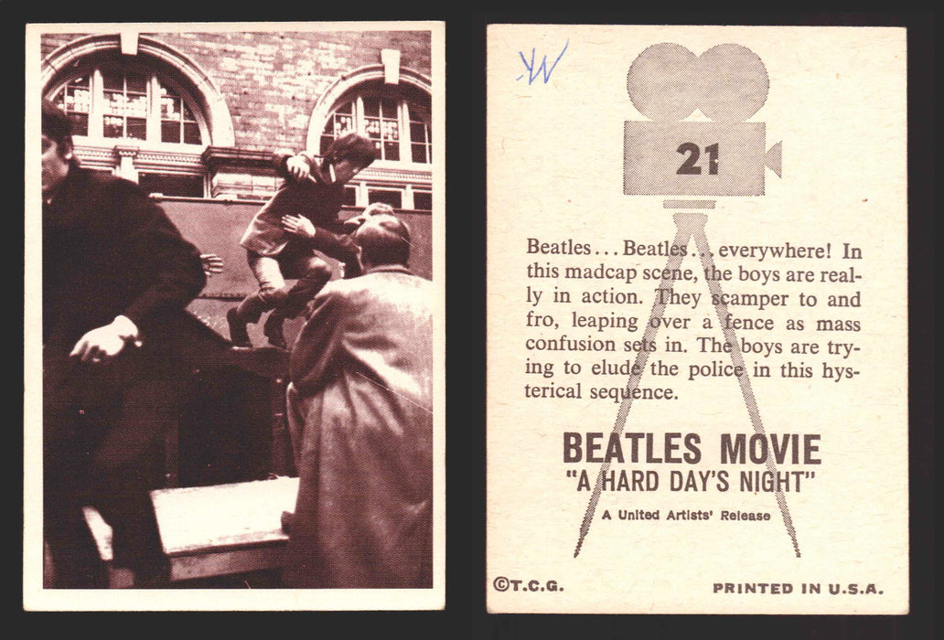 Beatles A Hard Days Night Movie Topps 1964 Vintage Trading Card You Pick Singles #21  - TvMovieCards.com