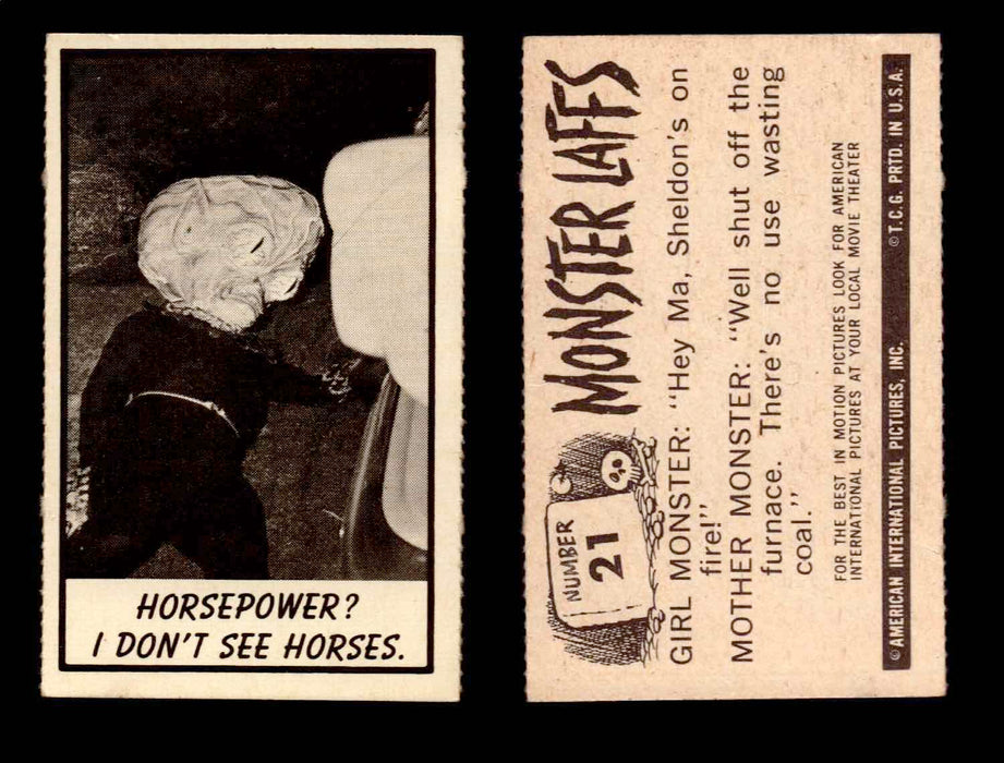 1966 Monster Laffs Midgee Vintage Trading Card You Pick Singles #1-108 Horror #21  - TvMovieCards.com