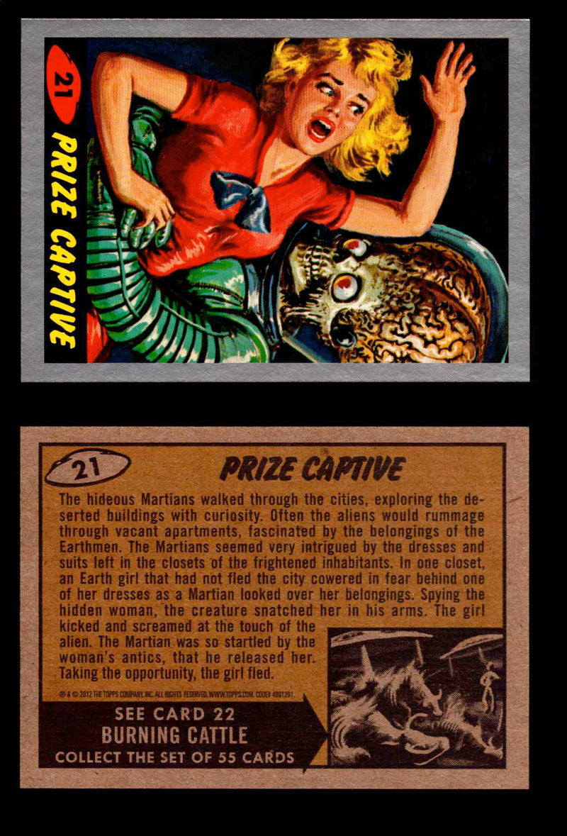 2012 Mars Attacks Silver Parallel You Pick Single Trading Card #1-55 Topps #21  - TvMovieCards.com