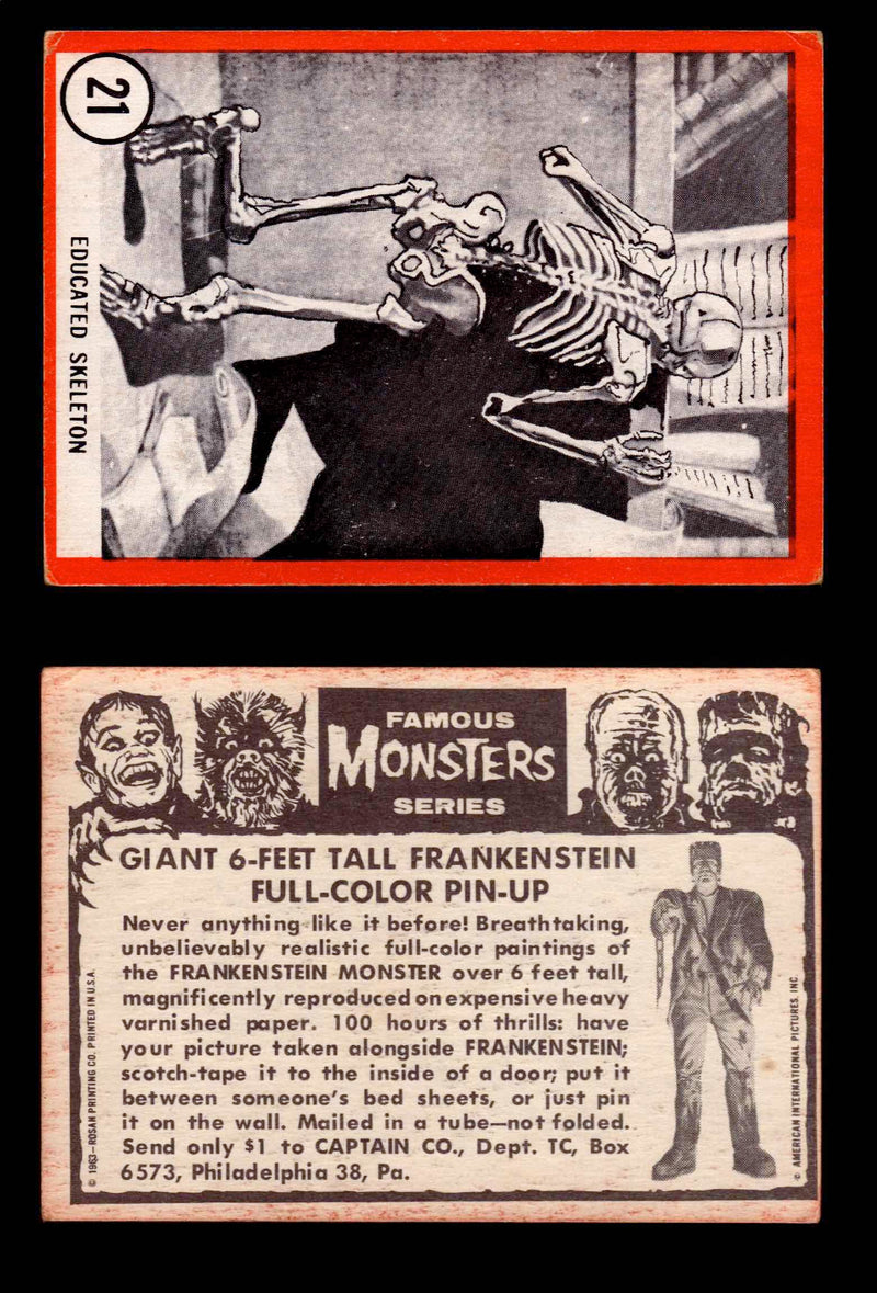 Famous Monsters 1963 Vintage Trading Cards You Pick Singles #1-64 #21b  - TvMovieCards.com