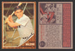 1962 Topps Baseball Trading Card You Pick Singles #200-#299 VG/EX #	225 Frank Malzone - Boston Red Sox (creased)  - TvMovieCards.com