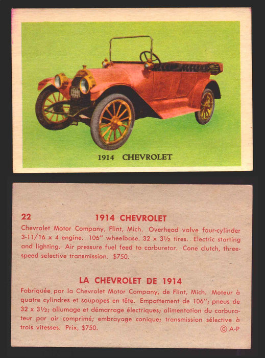 1959 Parkhurst Old Time Cars Vintage Trading Card You Pick Singles #1-64 V339-16 22	1914 Chevrolet  - TvMovieCards.com