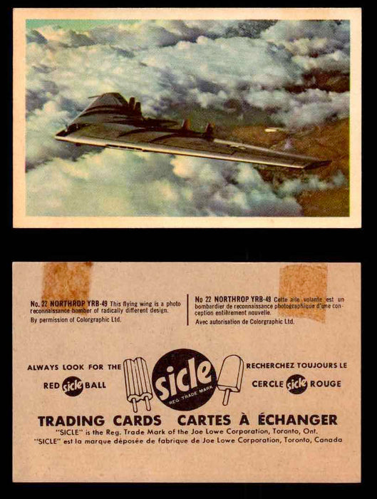 1959 Airplanes Sicle Popsicle Joe Lowe Corp Vintage Trading Card You Pick Single #22  - TvMovieCards.com