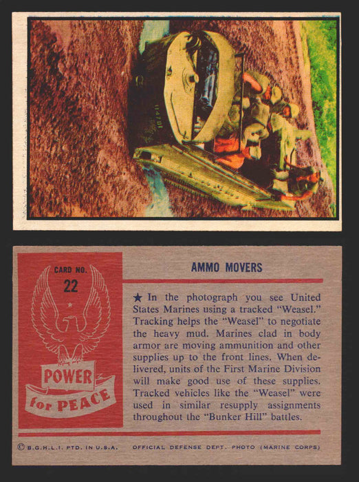 1954 Power For Peace Vintage Trading Cards You Pick Singles #1-96 22   Ammo Movers  - TvMovieCards.com