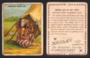 1910 T73 Hassan Cigarettes Indian Life In The 60's Tobacco Trading Cards Singles #22 Indian Chief Painting Face  - TvMovieCards.com