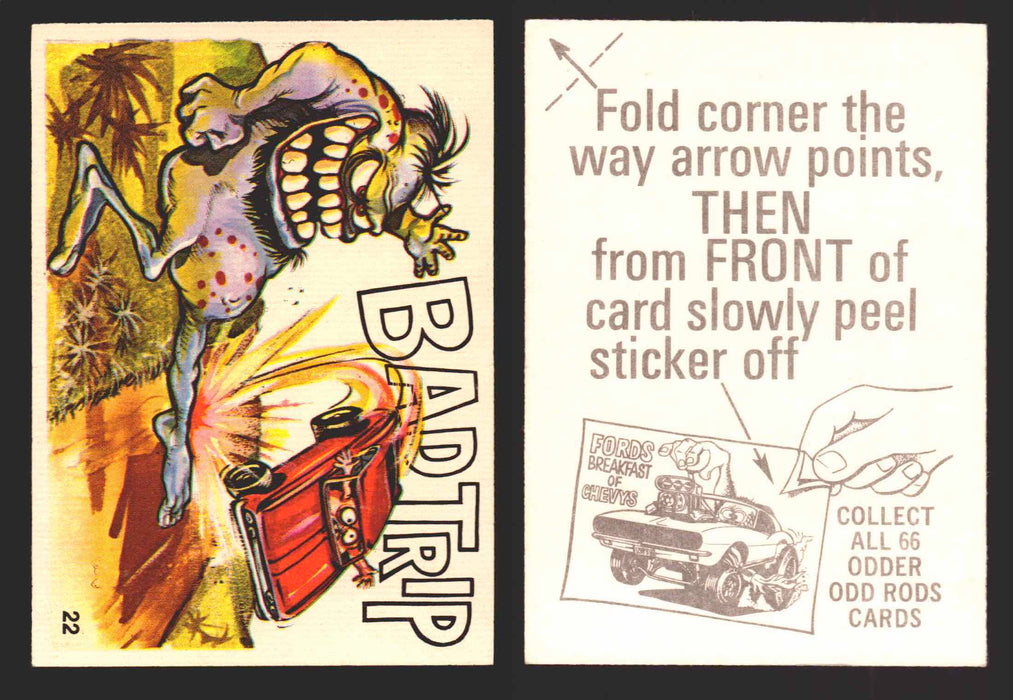 1970 Odder Odd Rods Donruss Vintage Trading Cards #1-66 You Pick Singles 22   Bad Trip  - TvMovieCards.com