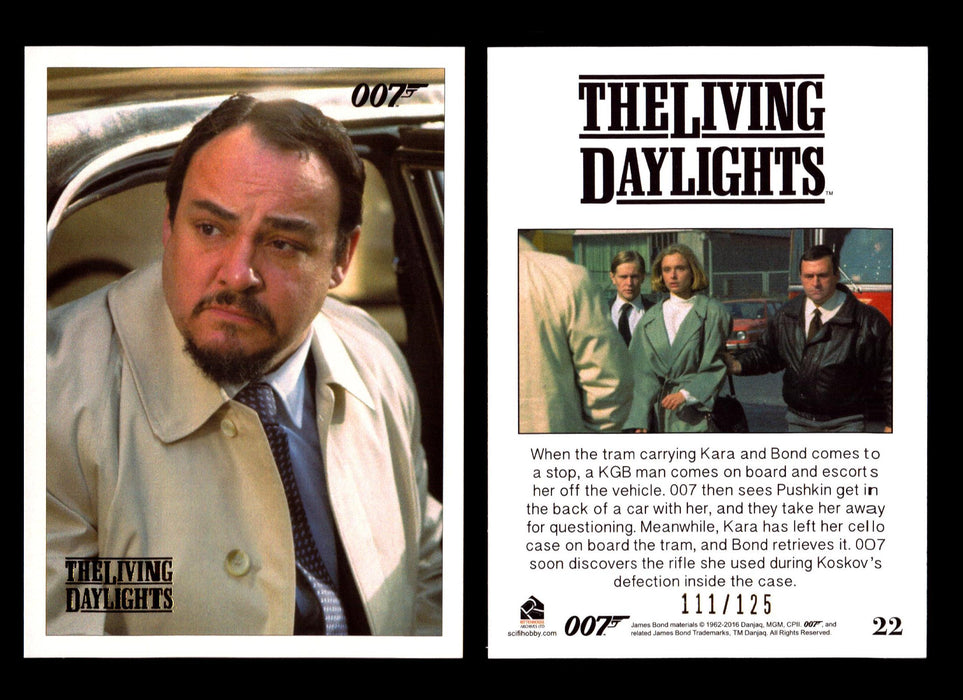 James Bond Archives The Living Daylights Gold Parallel Card You Pick Single 1-55 #22  - TvMovieCards.com