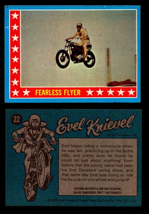 Evel Knievel Topps 1974 Vintage Trading Cards You Pick Singles #1-60 #22  - TvMovieCards.com