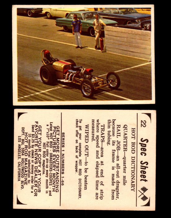1965 Donruss Spec Sheet Vintage Hot Rods Trading Cards You Pick Singles #1-66 #22  - TvMovieCards.com