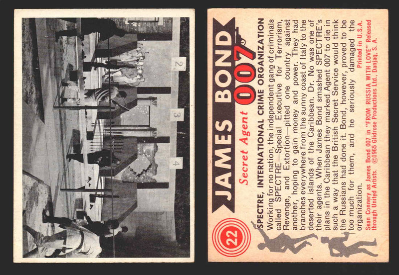 1965 James Bond 007 Glidrose Vintage Trading Cards You Pick Singles #1-66 22   SPECTRE International Crime Organization  - TvMovieCards.com
