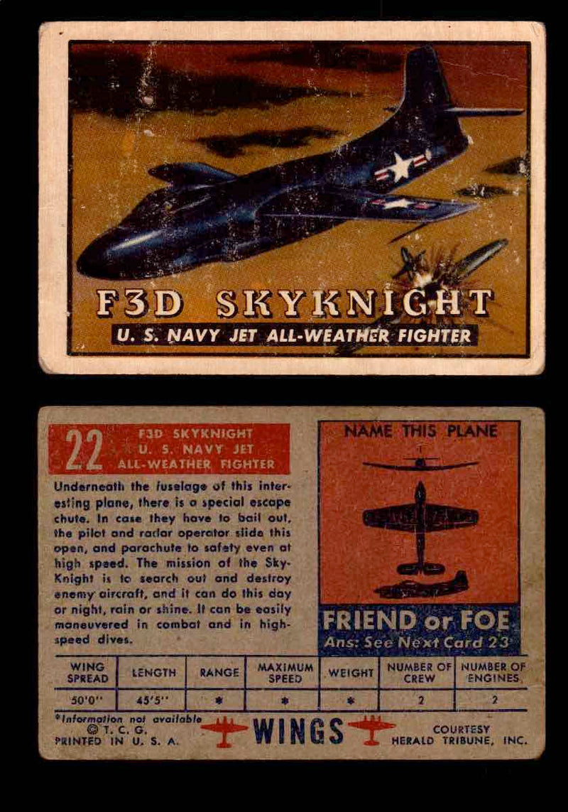 1952 Wings Topps TCG Vintage Trading Cards You Pick Singles #1-100 #22  - TvMovieCards.com