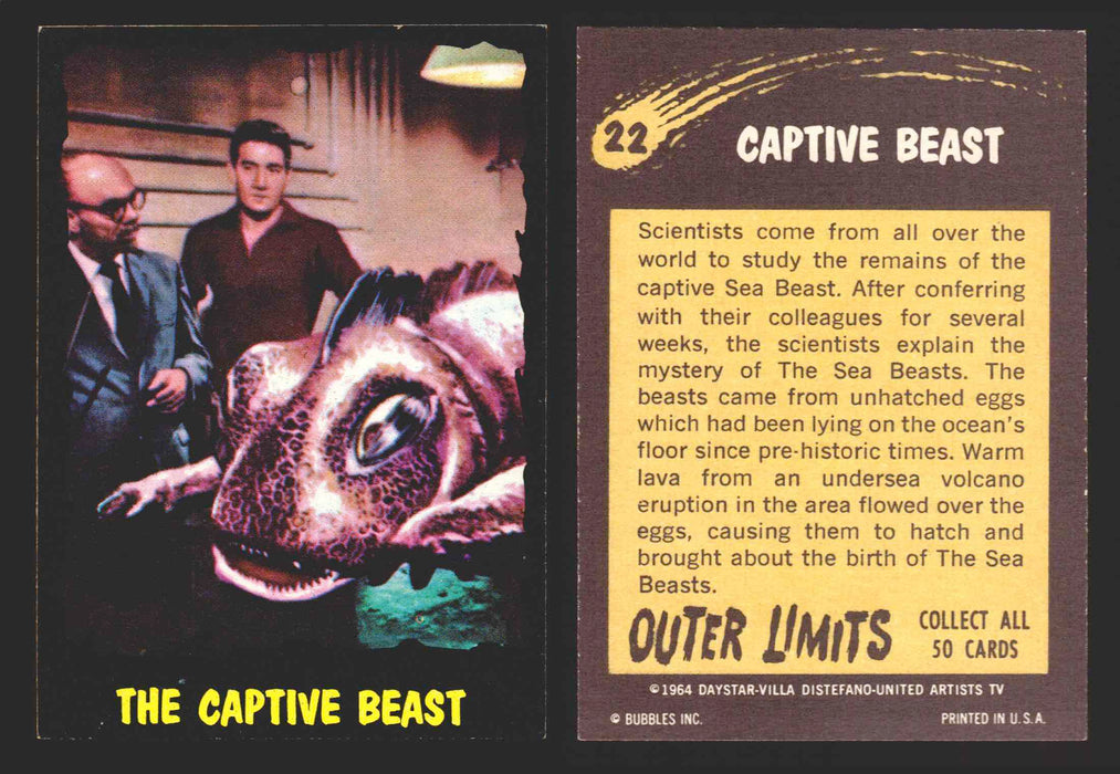 1964 Outer Limits Bubble Inc Vintage Trading Cards #1-50 You Pick Singles #22  - TvMovieCards.com