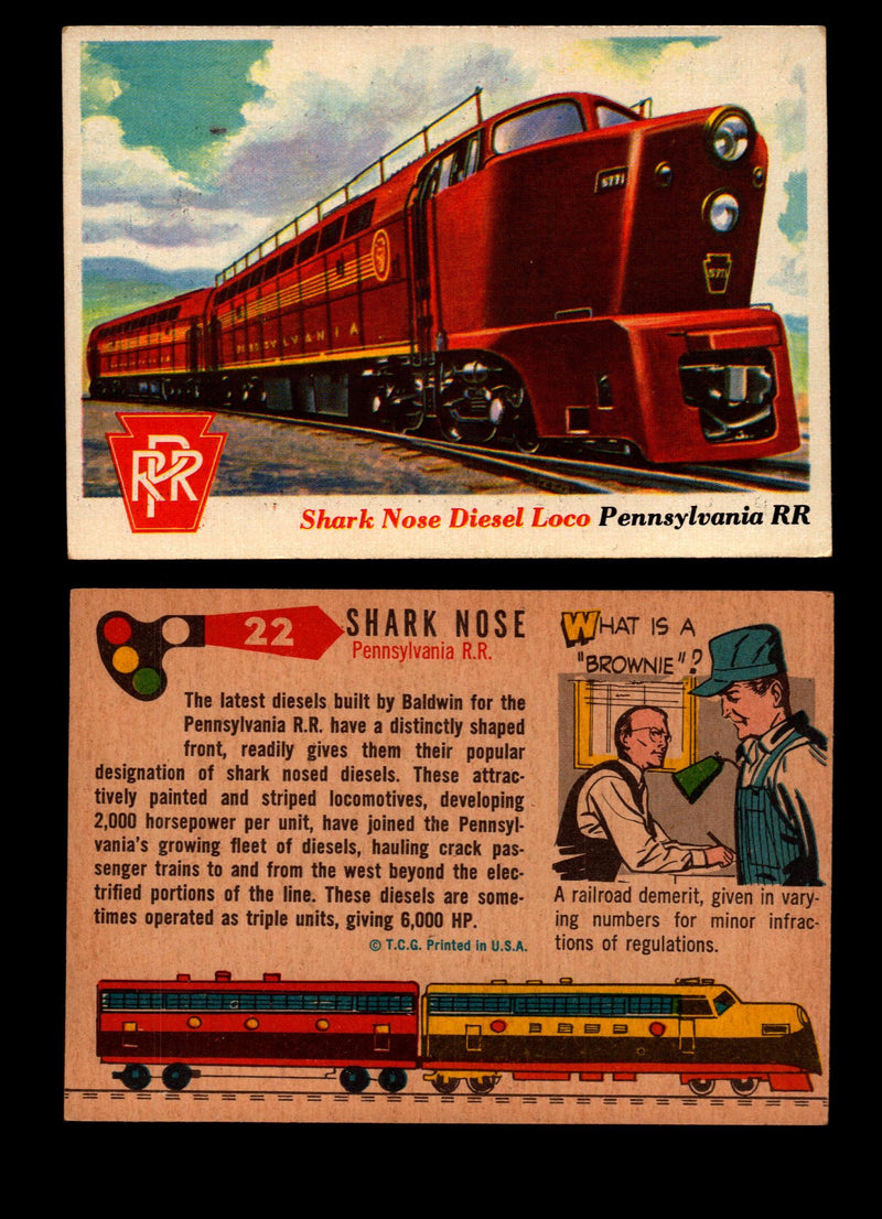 Rails And Sails 1955 Topps Vintage Card You Pick Singles #1-190 #22 Shark Nose  - TvMovieCards.com