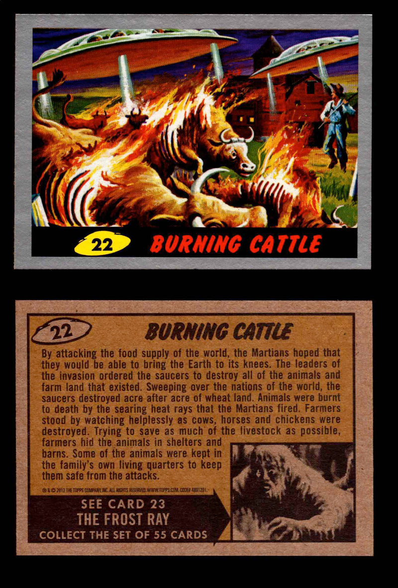 2012 Mars Attacks Silver Parallel You Pick Single Trading Card #1-55 Topps #22  - TvMovieCards.com