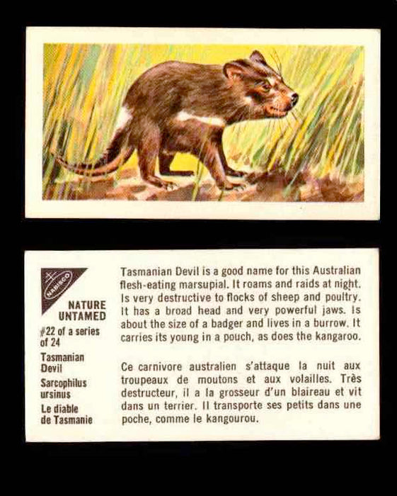 Nature Untamed Nabisco Vintage Trading Cards You Pick Singles #1-24 #22 Tasmanian Devil  - TvMovieCards.com