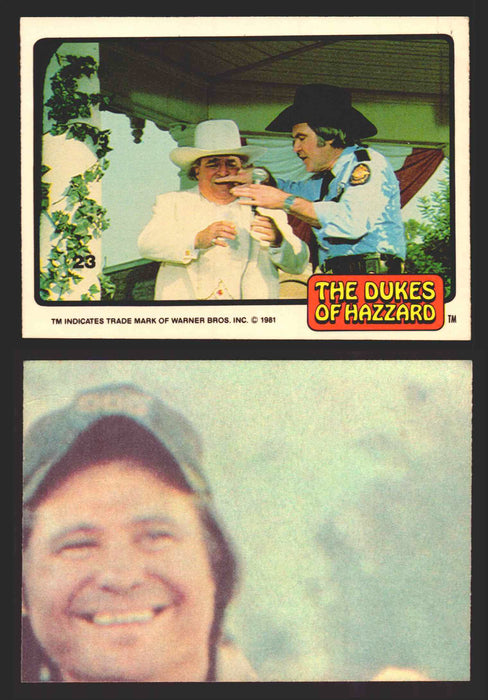 1981 Dukes of Hazzard Sticker Trading Cards You Pick Singles #1-#66 Donruss 23   Sheriff Roscoe & Boss Hog  - TvMovieCards.com