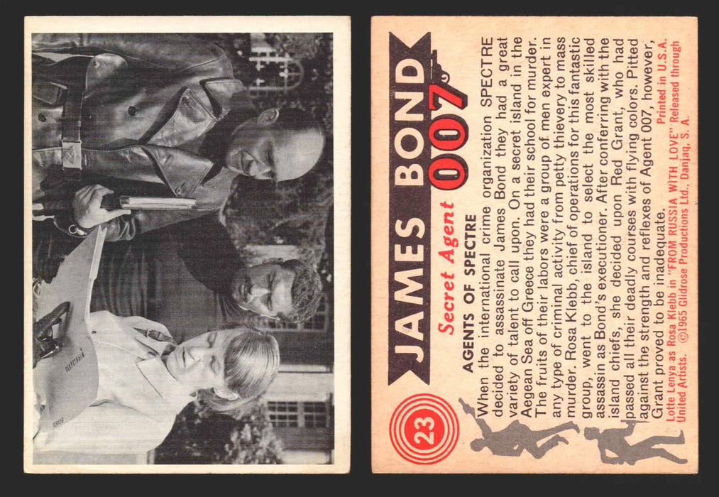 1965 James Bond 007 Glidrose Vintage Trading Cards You Pick Singles #1-66 23   Agents Of SPECTRE  - TvMovieCards.com