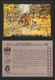 1961 The U.S. Army in Action 1776-1953 Trading Cards You Pick Singles #1-64 23   The Road to Fallen Timbers 1794  - TvMovieCards.com