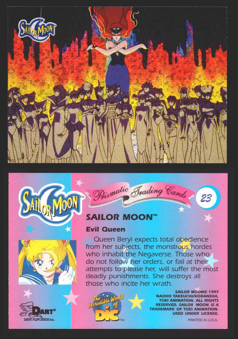 1997 Sailor Moon Prismatic You Pick Trading Card Singles #1-#72 Cracked 23   Evil Queen  - TvMovieCards.com