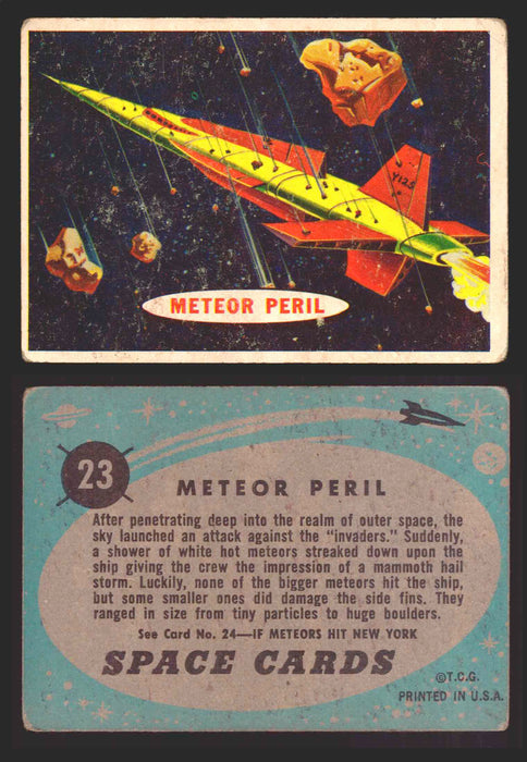 1957 Space Cards Topps Vintage Trading Cards #1-88 You Pick Singles 23   Meteor Peril  - TvMovieCards.com
