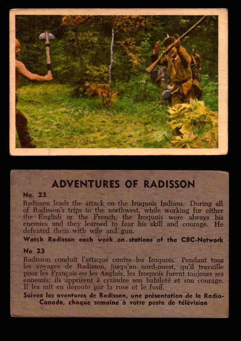 1957 Adventures of Radisson (Tomahawk) TV Vintage Card You Pick Singles #1-50 #23  - TvMovieCards.com