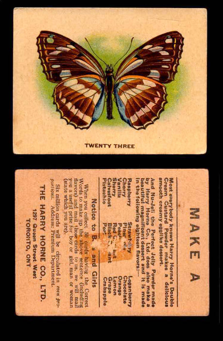 1925 Harry Horne Butterflies FC2 Vintage Trading Cards You Pick Singles #1-50 #23  - TvMovieCards.com