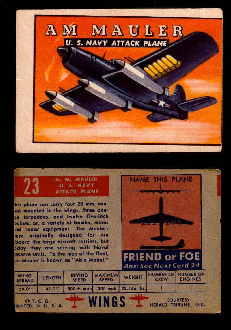 1952 Wings Topps TCG Vintage Trading Cards You Pick Singles #1-100 #23  - TvMovieCards.com