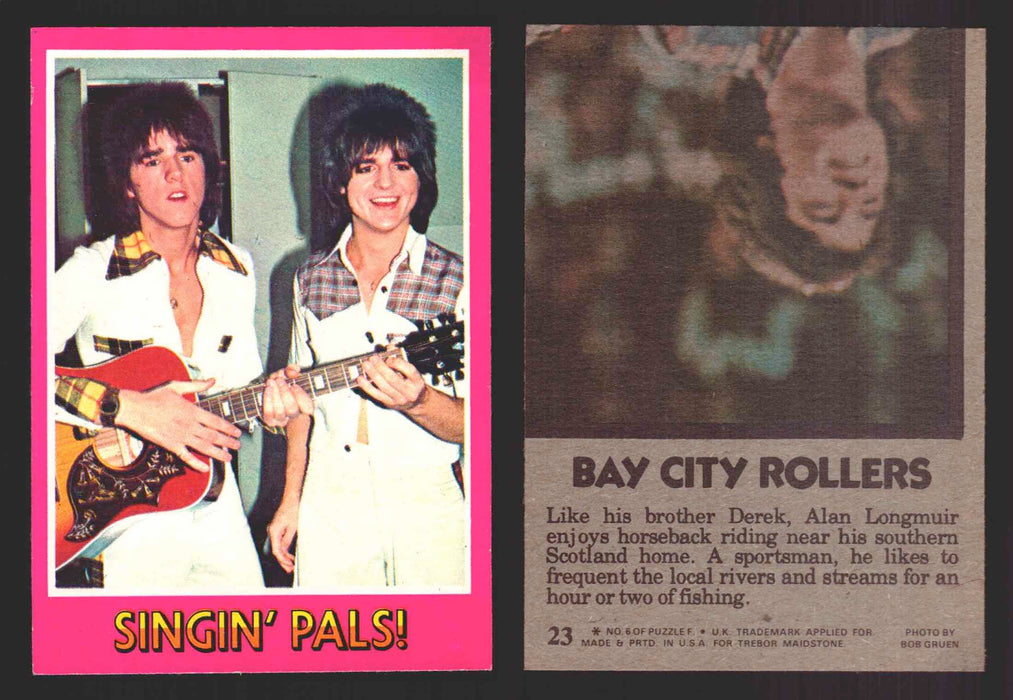 1975 Bay City Rollers Vintage Trading Cards You Pick Singles #1-66 Trebor 23   Singin' Pals!  - TvMovieCards.com