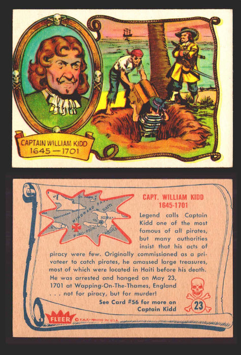 1961 Pirates Bold Vintage Trading Cards You Pick Singles #1-#66 Fleer 23   Captain William Kidd  - TvMovieCards.com