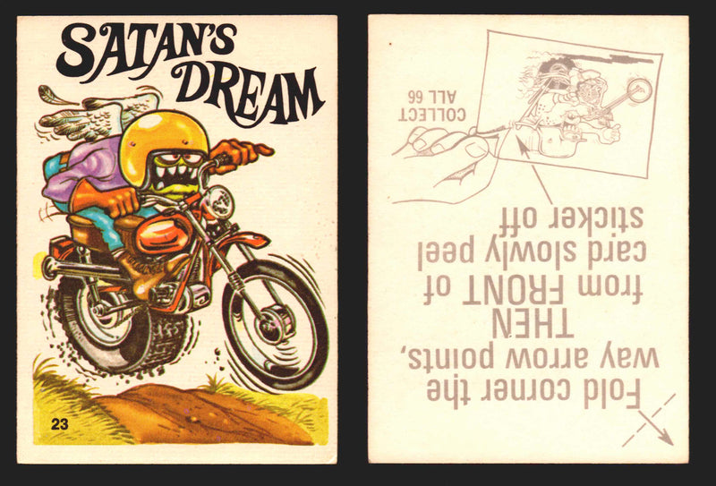 1972 Silly Cycles Donruss Vintage Trading Cards #1-66 You Pick Singles #23 Satan's Dream  - TvMovieCards.com