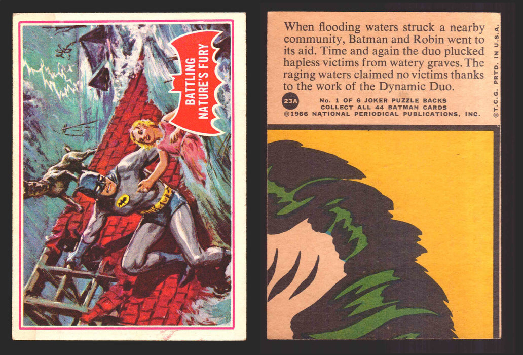 1966 Batman Series A (Red Bat) Vintage Trading Card You Pick Singles #1A-44A #23  - TvMovieCards.com