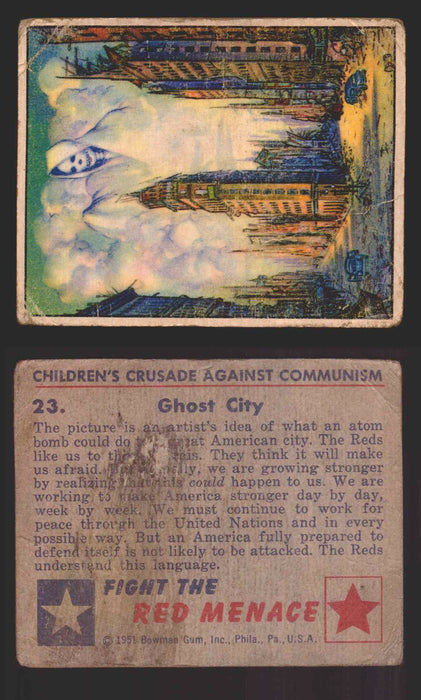 1951 Red Menace Vintage Trading Cards #1-48 You Pick Singles Bowman Gum 23   Ghost City  - TvMovieCards.com