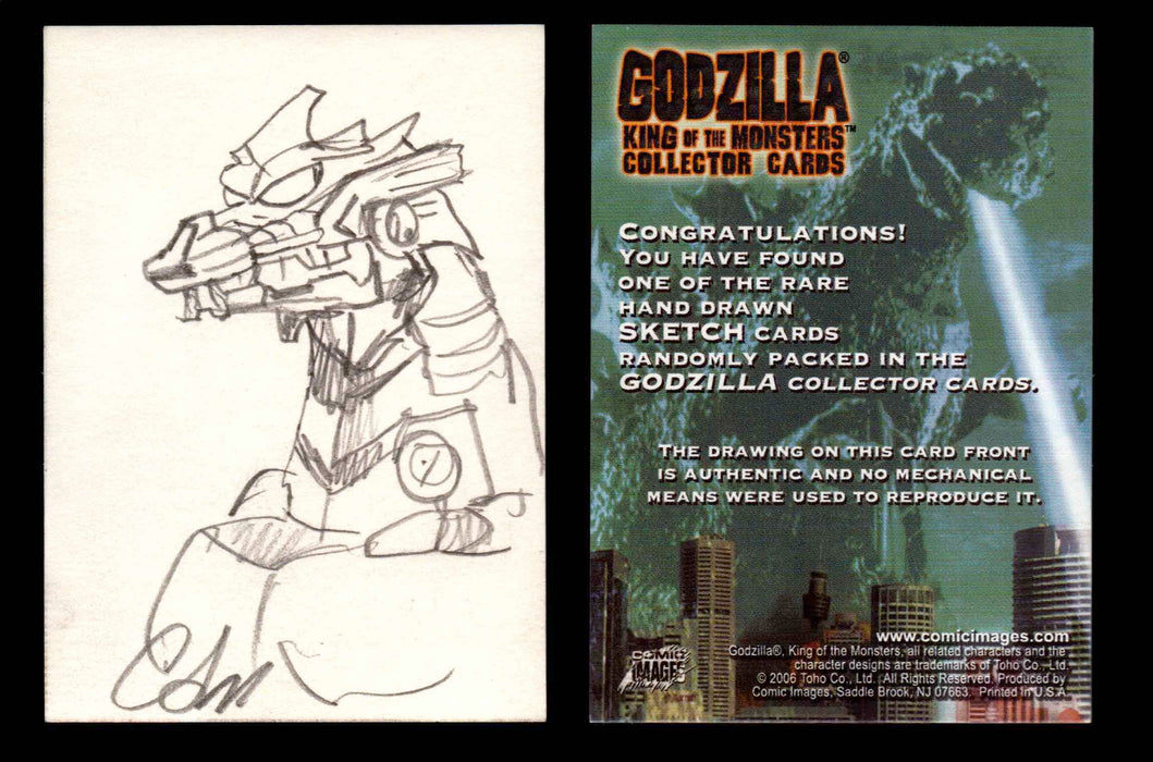 GODZILLA: KING OF THE MONSTERS Artist Sketch Trading Card You Pick Singles #23 Mechagodzilla by Christopher Scalf  - TvMovieCards.com