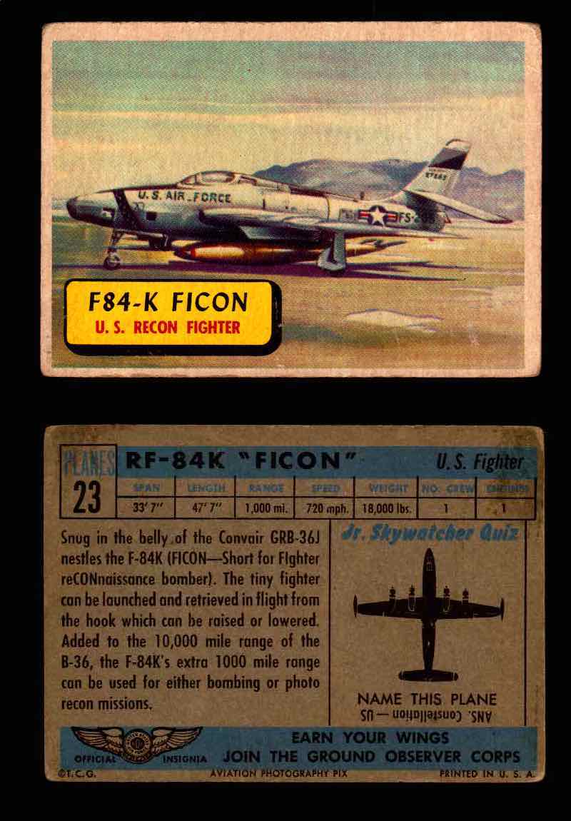1957 Planes Series I Topps Vintage Card You Pick Singles #1-60 #23  - TvMovieCards.com