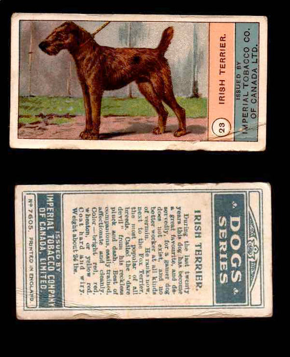 1924 Dogs Series Imperial Tobacco Vintage Trading Cards U Pick Singles #1-24 #23 Irish Terrier  - TvMovieCards.com