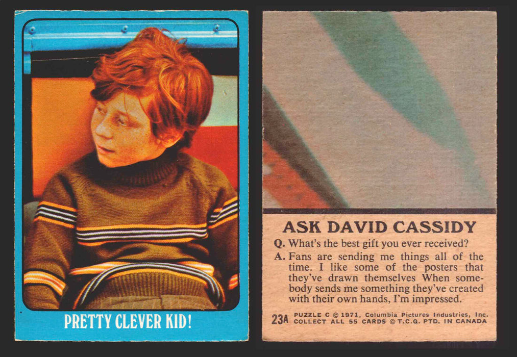 1971 The Partridge Family Series 2 Blue You Pick Single Cards #1-55 O-Pee-Chee 23A  - TvMovieCards.com