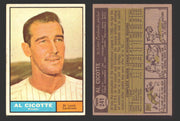 1961 Topps Baseball Trading Card You Pick Singles #200-#299 VG/EX #	241 Al Cicotte - St. Louis Cardinals  - TvMovieCards.com