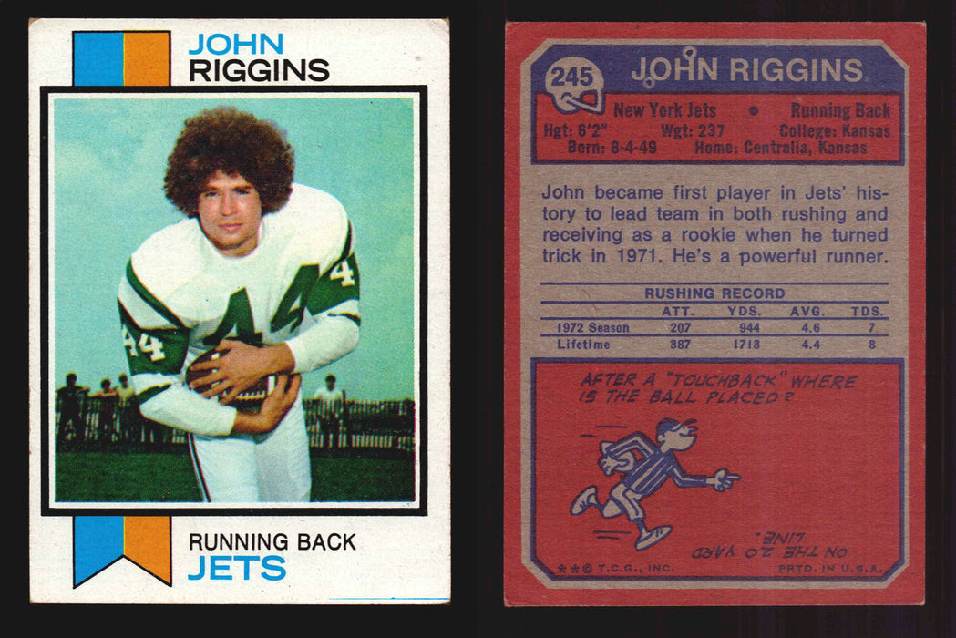 1973 Topps Football Trading Card You Pick Singles #1-#528 G/VG/EX #	245	John Riggins (HOF)  - TvMovieCards.com