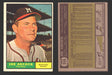 1961 Topps Baseball Trading Card You Pick Singles #200-#299 VG/EX #	245 Joe Adcock - Milwaukee Braves  - TvMovieCards.com