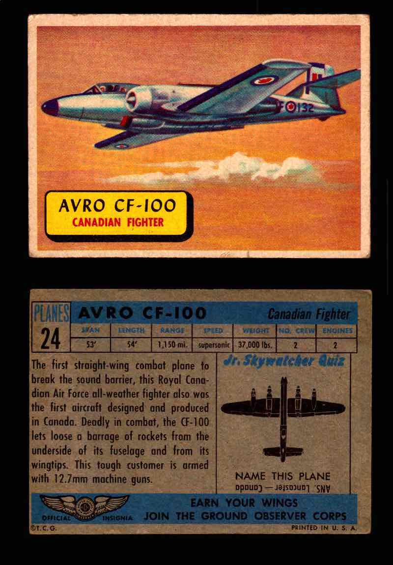 1957 Planes Series I Topps Vintage Card You Pick Singles #1-60 #24  - TvMovieCards.com