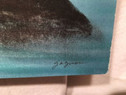 Vintage Gagnon Waves Crashing On Rocks Lithograph Signed Numbered 208/225 Print   - TvMovieCards.com