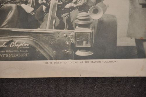 (1919) Original "A Day's Pleasure" Charlie Chaplin First National Lobby Card   - TvMovieCards.com