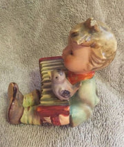 Goebel Hummel Figurine TMK3 110 "Let's Sing" Boy Bird Accordion 3.25"   - TvMovieCards.com