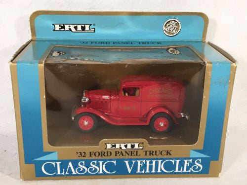 Ertl 1/43 Diecast Car '32 Ford Panel Truck Truck 2504 - Chicago Fire Dept   - TvMovieCards.com