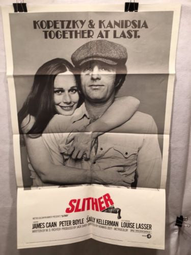 Original 1973 "Slither" 1 Sheet Movie Poster 27"x 41" James Caan Peter Boyle   - TvMovieCards.com